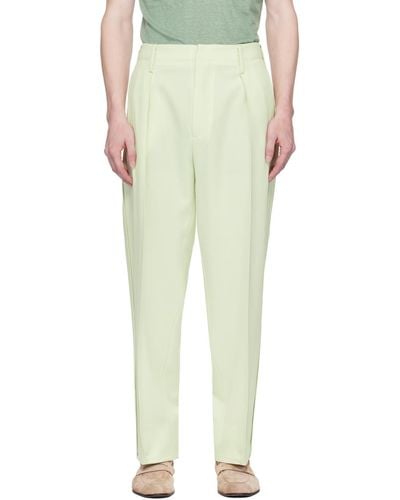 Zegna Green Tailored Trousers - Multicolour