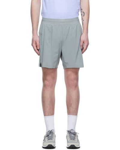Nike Gray 2-in-1 Yoga Shorts - Blue