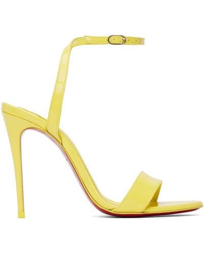 Christian Louboutin Loubigirl 100 Patent Sandal - Yellow