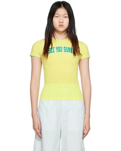 Sunnei 'see You ' T-shirt - Yellow