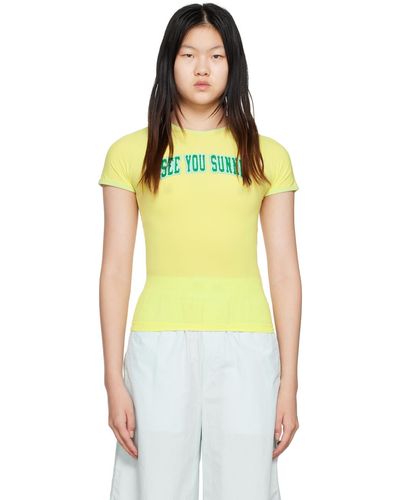 Sunnei T-shirt 'see you ' jaune
