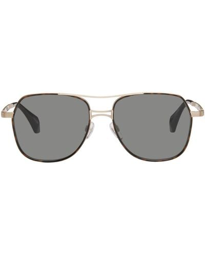 Vivienne Westwood Gold Hally Sunglasses - Black