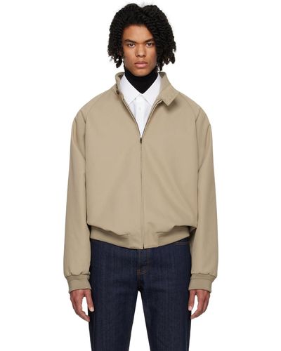 The Row Taupe Harris Jacket - Natural