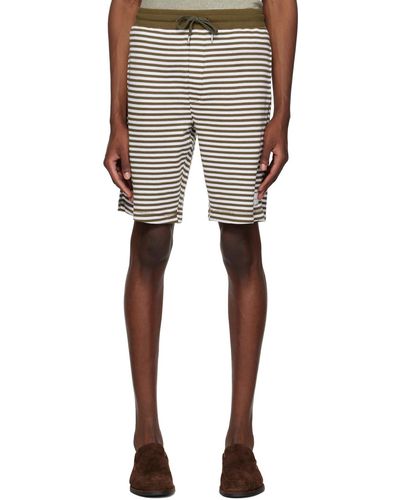 Paul Smith Brown Stripe Shorts - Black