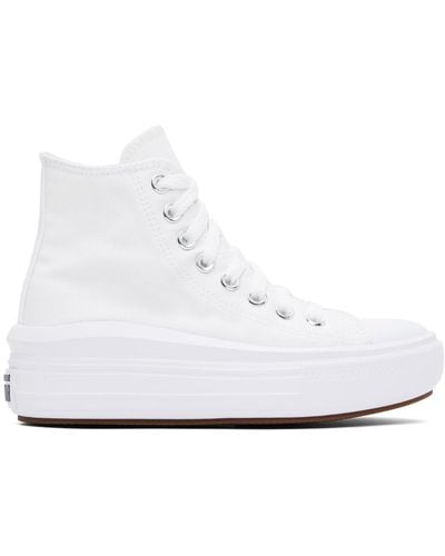 Converse White Chuck Taylor All Star Move High Top Trainers