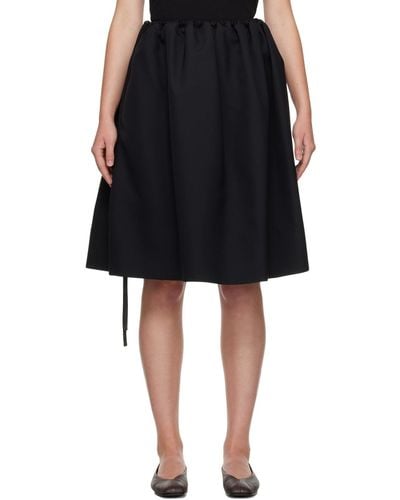 The Row Black Clare Midi Skirt