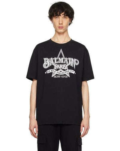 Balmain Star Tシャツ - ブラック