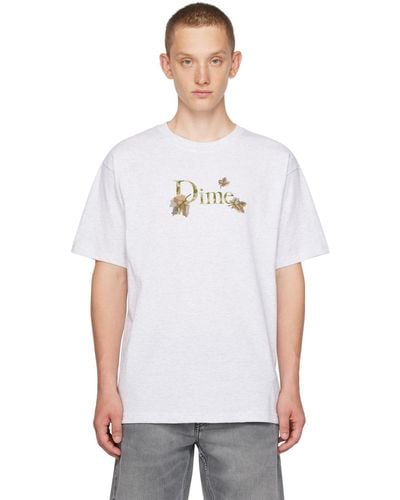 Dime グレー Classic Leafy Tシャツ - ホワイト