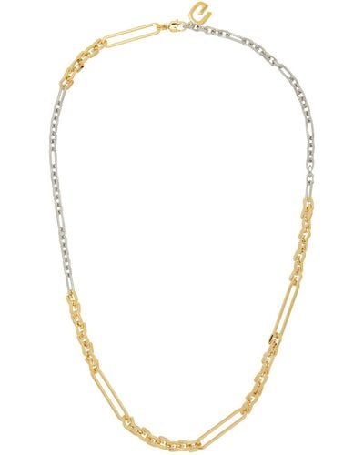 Givenchy Silver & Gold 'g' Link Mixed Necklace - Multicolour