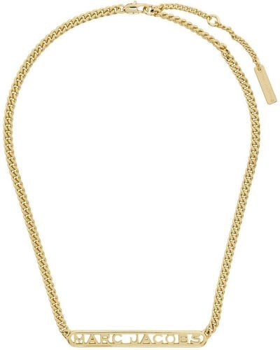 Marc by Marc Jacobs Multi-Strand Enamel Chain Brass Iconic Logo Lock  Necklace