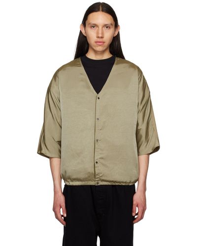 Rito Structure Combined Cardigan - Green