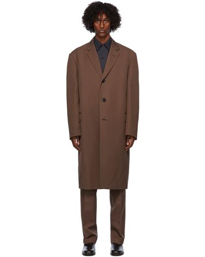 Lemaire ブラウン スーツ コート - ブラック