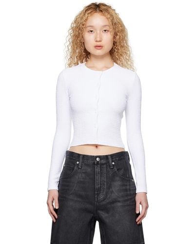 T By Alexander Wang White Bodycon Cardigan