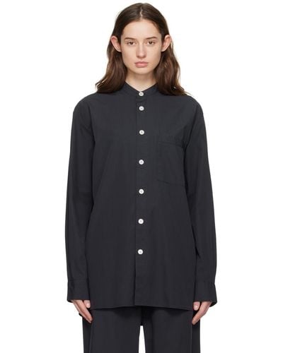 Tekla Birkenstock Edition Pajama Shirt - Black