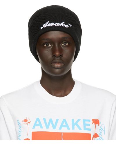 AWAKE NY ロゴ ビーニー - ブラック