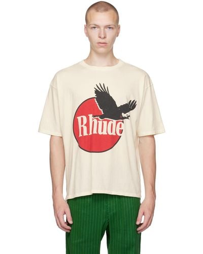 Rhude Ssense限定 オフホワイト Tシャツ - レッド