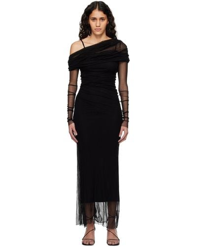 Christopher Esber Veiled Maxi Dress - Black