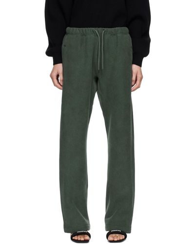 Alexander Wang Pantalon de détente bouffant gris à image à logo scintillante - Vert