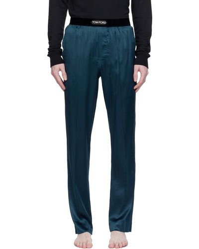 Tom Ford Classic Pyjama Trousers - Blue