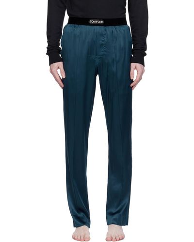 Tom Ford Pantalon de pyjama bleu