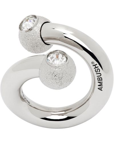 Ambush Barbell Ring - Metallic