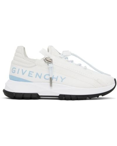 Givenchy White Spectre Zip Sneakers - Black