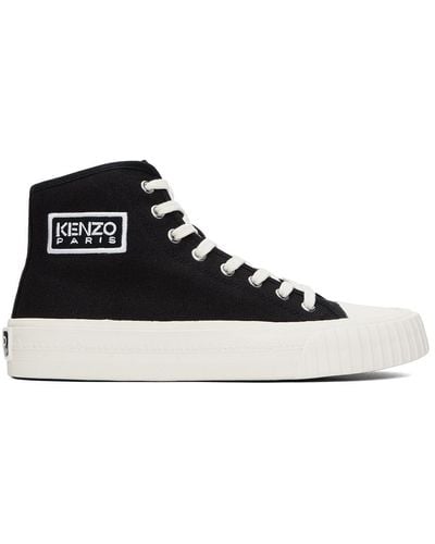 KENZO Paris Foxy High-top Canvas Sneakers - Black