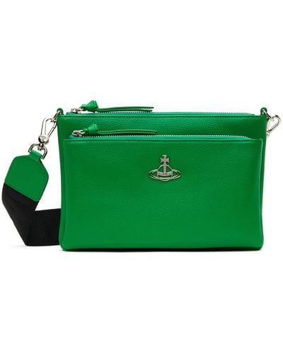Vivienne Westwood Penny Db Pouch Messenger Bag - Green