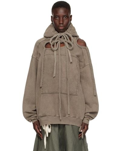 OTTOLINGER Taupe Deconstructed Hoodie - Natural