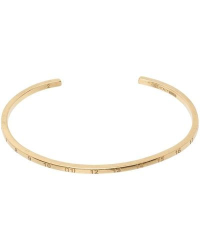 Maison Margiela Gold Numerical Cuff Bracelet - Black