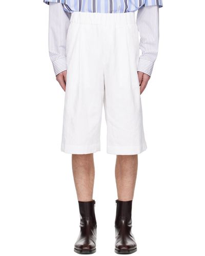 Dries Van Noten White baggy Shorts