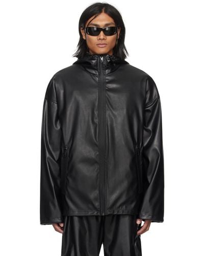 DIESEL Black J-micc Faux-leather Jacket