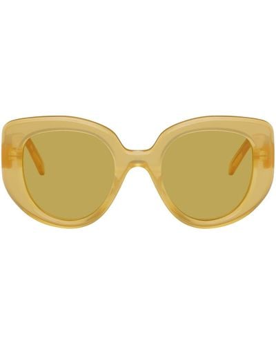Loewe Yellow Butterfly Sunglasses - Black