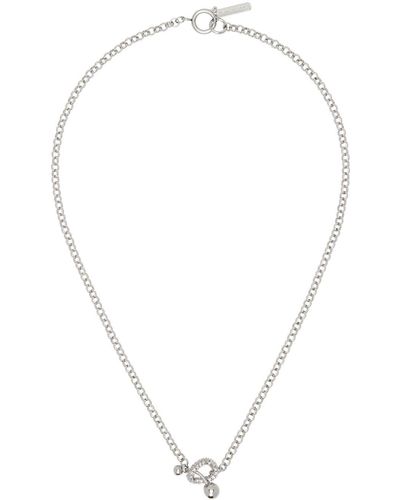 Justine Clenquet Silver Abel Necklace - White
