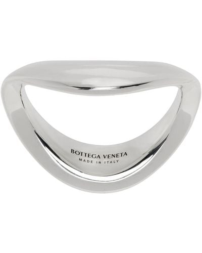Bottega Veneta シルバー バンドリング - ホワイト