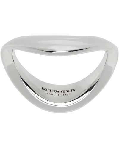 Bottega Veneta Anneau argenté - Blanc