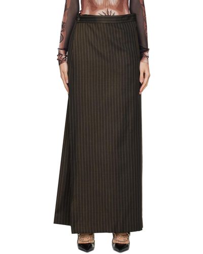 Jean Paul Gaultier Pantalon 'jupe tailleur' brun - Noir