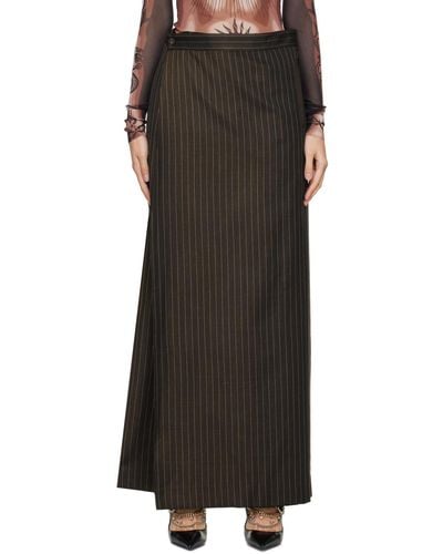 Jean Paul Gaultier Brown 'the Suit Pant Skirt' Trousers - Black