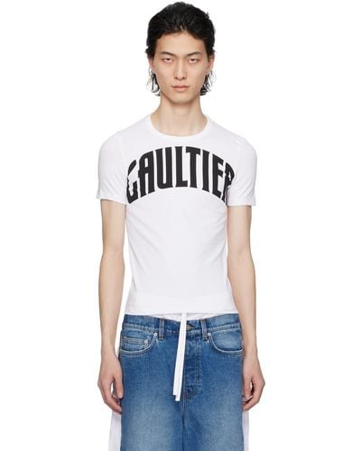 Jean Paul Gaultier T-shirt blanc à logo - très gaultier - Noir