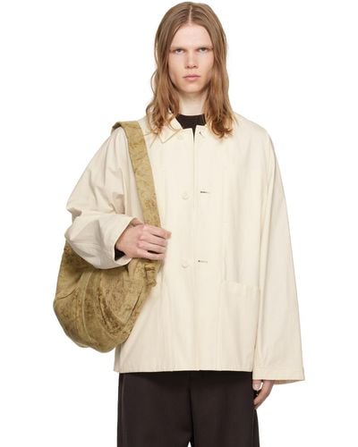 Lemaire Off- Single Breasted Jacket - Natural