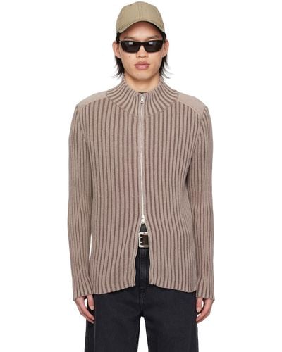 Our Legacy Cardigan taupe - Multicolore