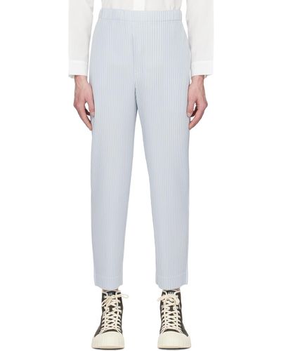 Homme Plissé Issey Miyake Homme Plissé Issey Miyake Grey Monthly Colour March Trousers - White