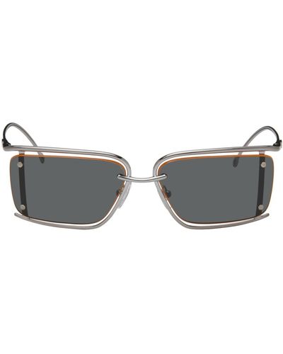 DIESEL Lunettes de soleil gris acier exclusives à ssense - Noir