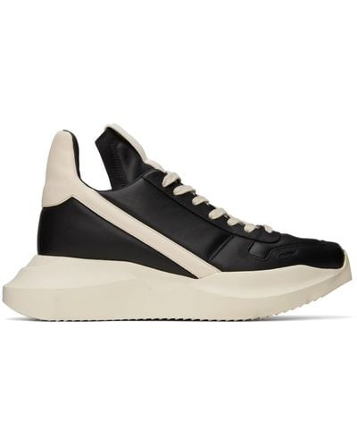 Rick Owens Leather Geth Runner Sneakers - Black