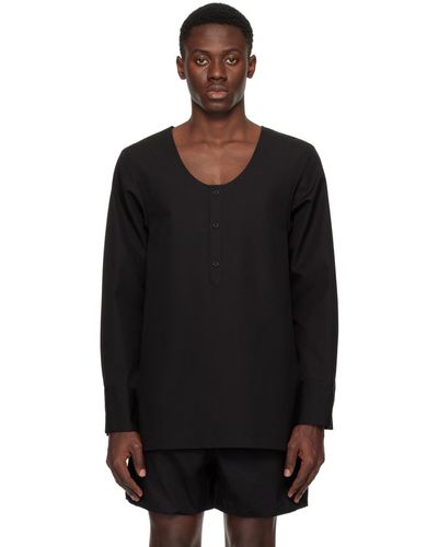 we11done Scoop Neck Shirt - Black