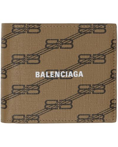 Balenciaga ブラウン Bb モノグラム 財布 - グリーン