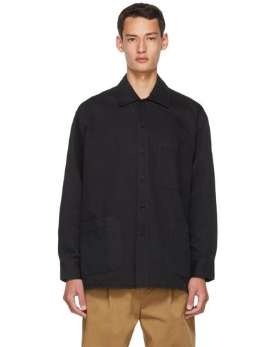 Schnayderman's オーバーサイズ オーバーシャツ ジャケット - ブラック
