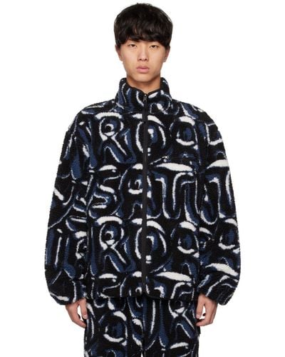 Saturdays NYC Spencer Spellout Reversible Jacket - Blue