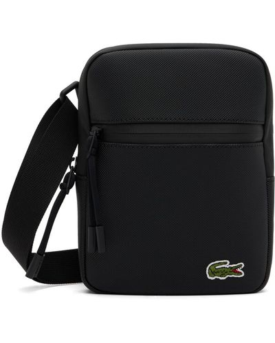 Lacoste Petit sac noir à logo brodé