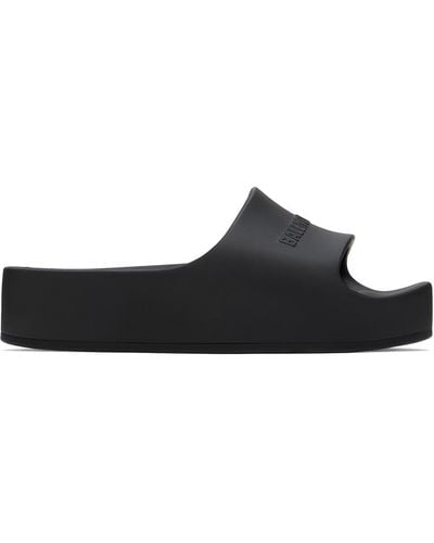 Balenciaga Chunky Slide Sandals - Black